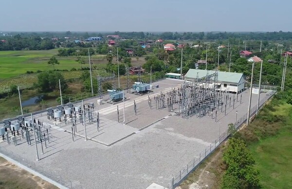 캄보디아-라오스 잇는 송전선로 개통...500KV 규모