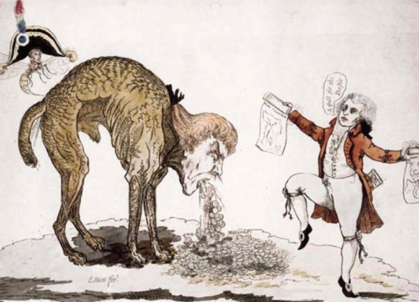 당시를 기록한 신문 풍자화. 트레드리더