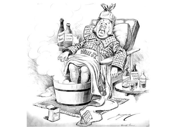 1907년 금융위기를 풍자한 당시 만평