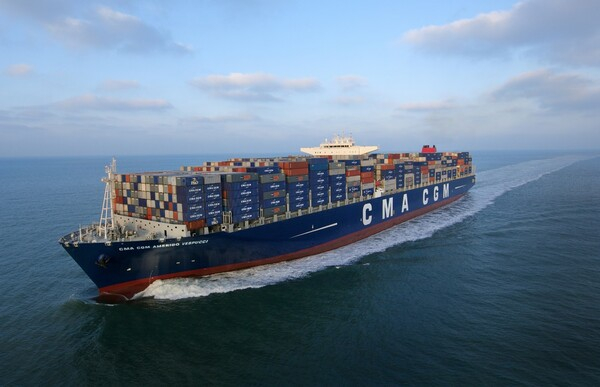 뉴질랜드산 임산물의 수출이 전체의 60%를 중국이 차지한다. CMA CGM