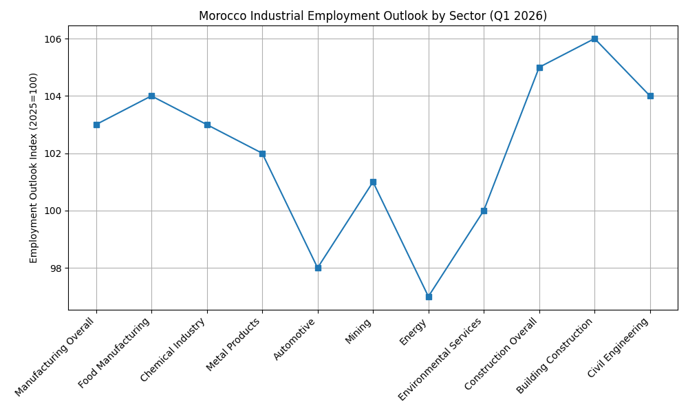 [심층-글로벌뷰포인트] 모로코 제조업·건설업 경기 기대감…1분기 산업 전망 ‘혼조 속 완만한 회복’