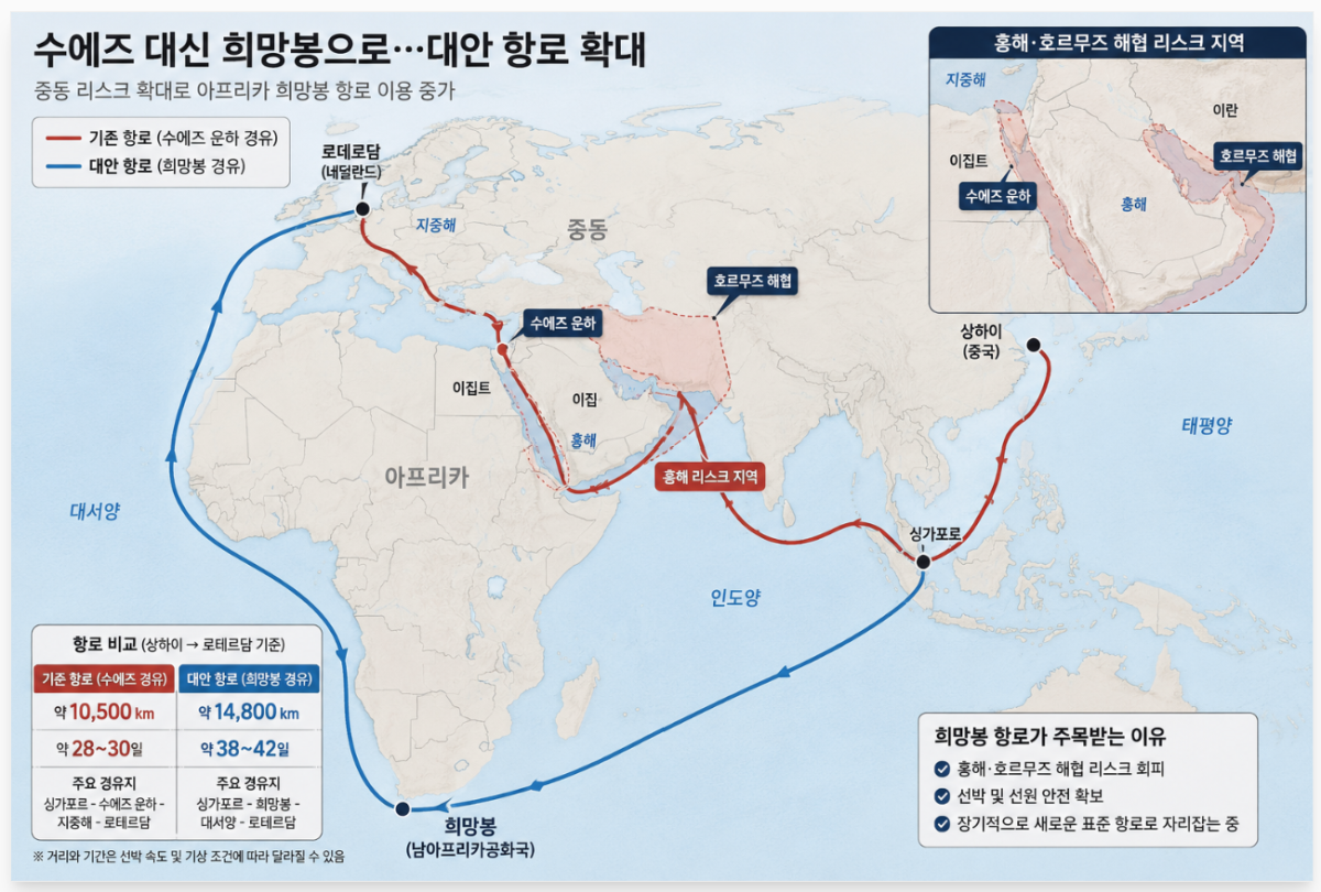 [기획-무역 FOCUS] 중동 리스크에 아프리카 항만 주목… 희망봉 대체 항로 부각
