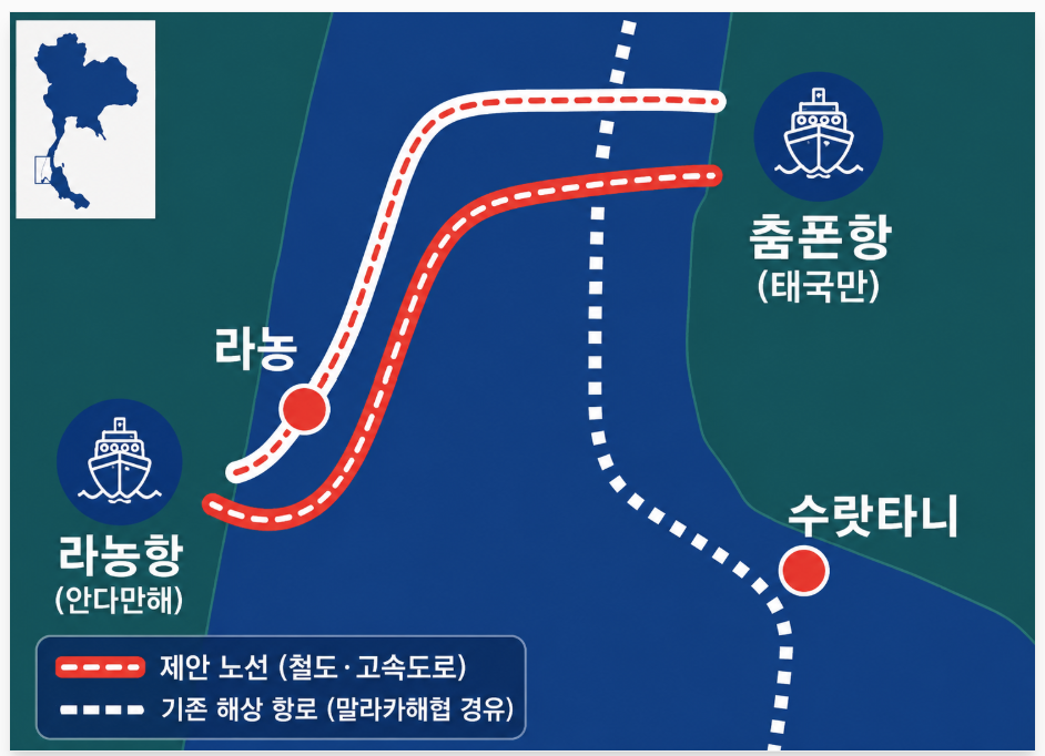 태국, 말라카해협 우회 ‘랜드브리지’ 재추진